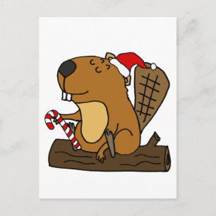 Postal Guay Beaver, Personalizado de Navidades de Santa h