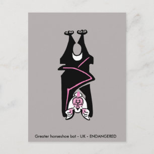 Postal Guay Black BAT - Animales en peligro - Ecología