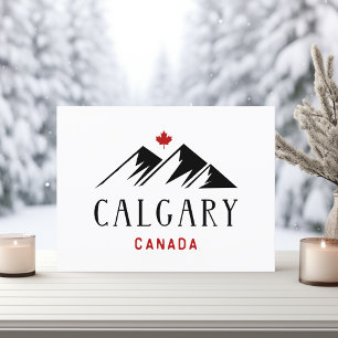 Postal Guay Calgary Canada Mountains Maple Leaf