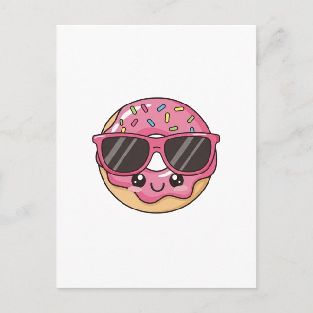 Postal Guay Donut con gafas de sol (Anverso)
