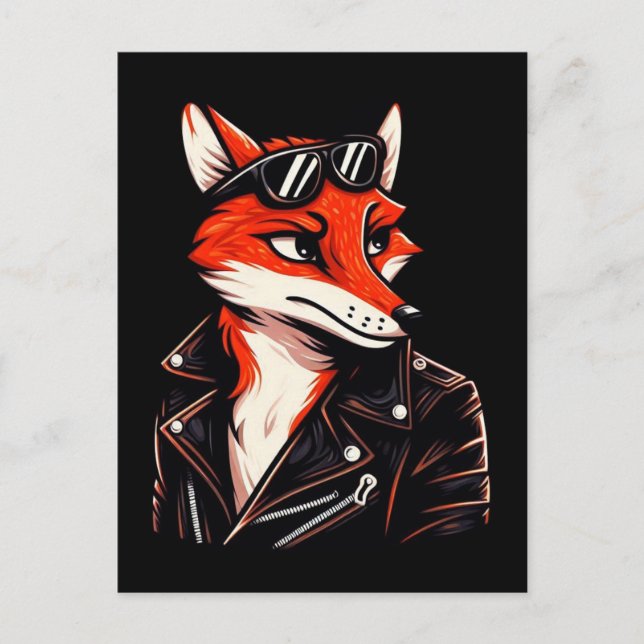 Postal Guay Fox - Animal de época (Anverso)