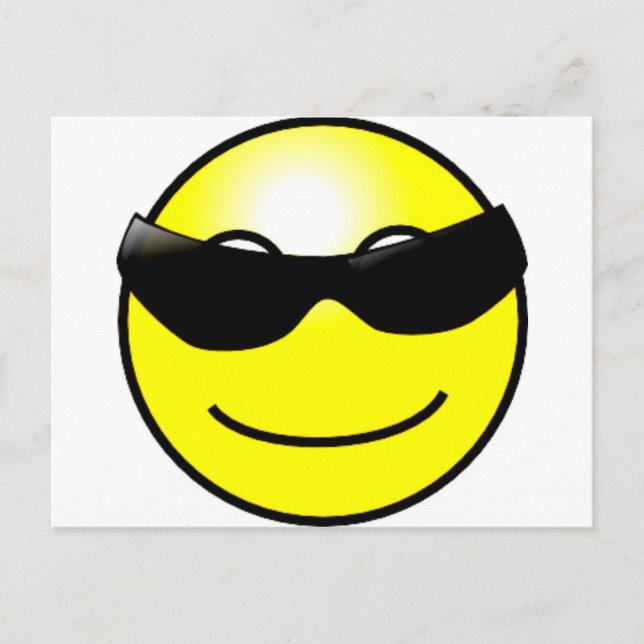 Postal Guay Gafas de sol amarillo cara (Anverso)