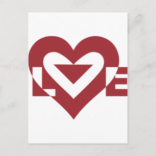 Postal Guay Love Graphic, Burgandy