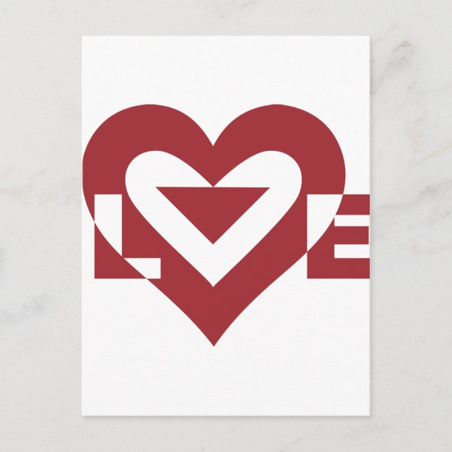 Postal Guay Love Graphic, Burgandy (Anverso)