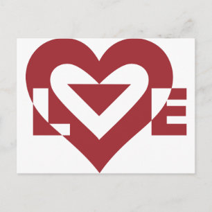 Postal Guay Love Graphic, Burgandy
