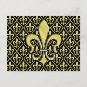 Postal Guay Mardi Gras Fleur de Lis Design