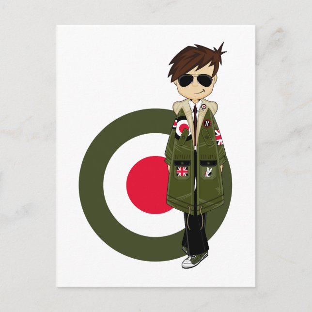 Postal Guay Mod en Parka y Gafas de sol (Anverso)