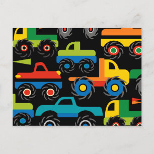 Postal Guay Monsters Camiones Regalos de Transporte para