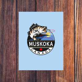 Postal Guay Muskoka Canadá Escudo de pesca al aire libre