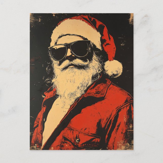 Postal Guay Santa Claus En Gafas De Sol (Anverso)