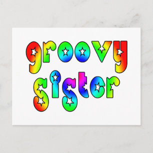 Postal Guay Sisters Birthdays Navidades : Groovy Sister
