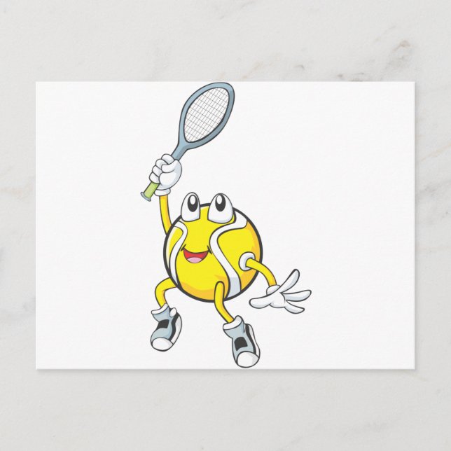 Postal Guay Tennis Ball Holding Racquet (Anverso)
