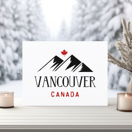 Postal Guay Vancouver Canada Mountains Maple Leaf
