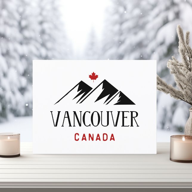 Postal Guay Vancouver Canada Mountains Maple Leaf (Subido por el creador)