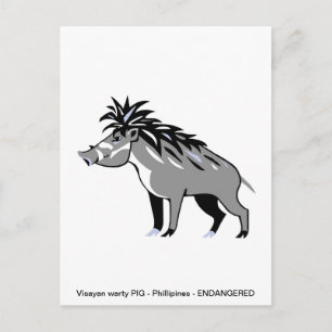 Postal Guay Visayan Warty PIG - Conservación - Warthog