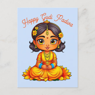 Postal Gudi Padwa Chibi Chica