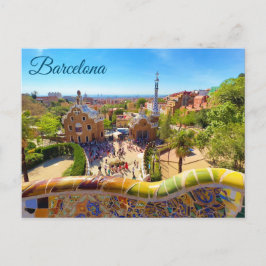 Postal Guell del Parque de Barcelona