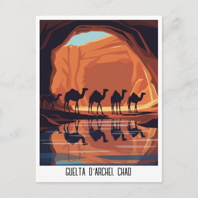Postal Guelta d'Archei Chad Viajes (Anverso)