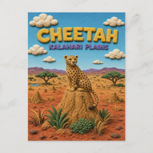 Postal Guepardo Llanuras del Kalahari Moderno KlayKoo