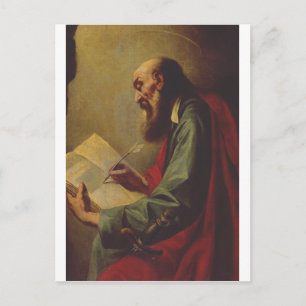Postal Guercino San Pablo el Apóstol Arte Fino