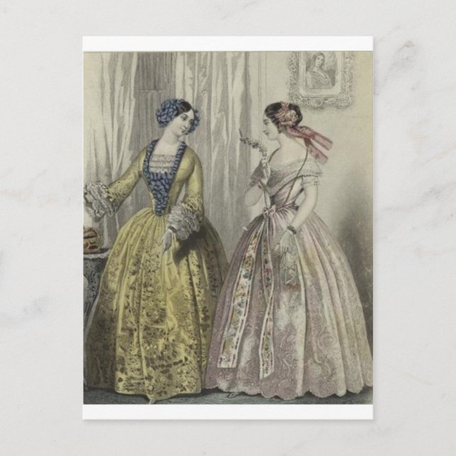Postal Guerra Civil Antebellum Fashion Ladies Ball Gown (Anverso)