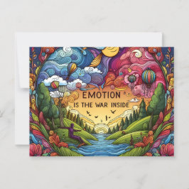 POSTAL GUERRA DE EMOCIÓN DENTRO