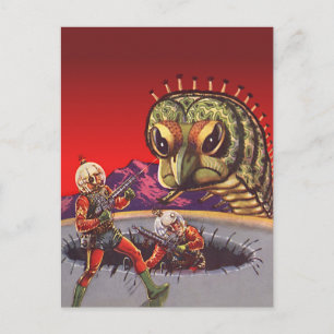 Postal Guerra de insectos de ciempiés gigante de ciencia 