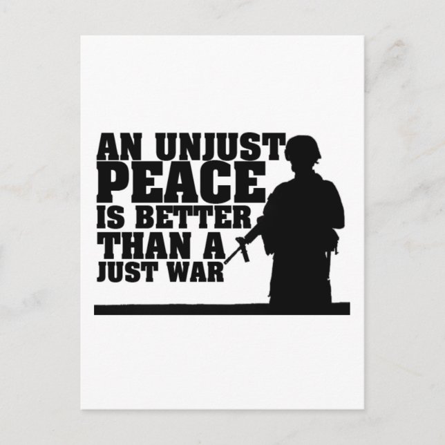 Postal Guerra de la paz no (Anverso)