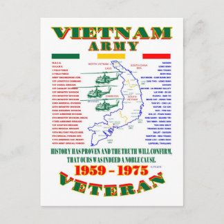POSTAL GUERRA DE VIETNAM. VETERANO DEL EJÉRCITO ESTADOUNI