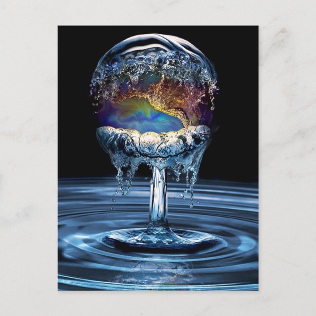 Postal Guerra por el agua (Anverso)