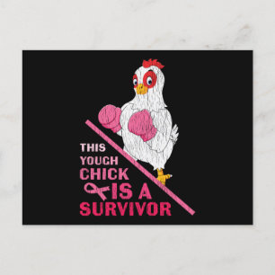 Postal Guerrera Divertida Sobreviviente de Cáncer de Seno