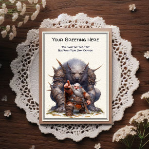 Postal Guerrera Troll Femenina de Cualquier Ocasión Libro