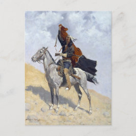 Postal Guerrero Apache nativo americano