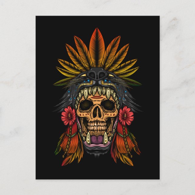 Postal Guerrero azteca (Anverso)