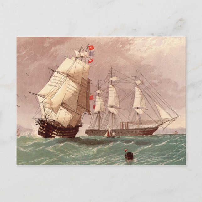 Postal Guerrero británico HMS Warrior (Anverso)