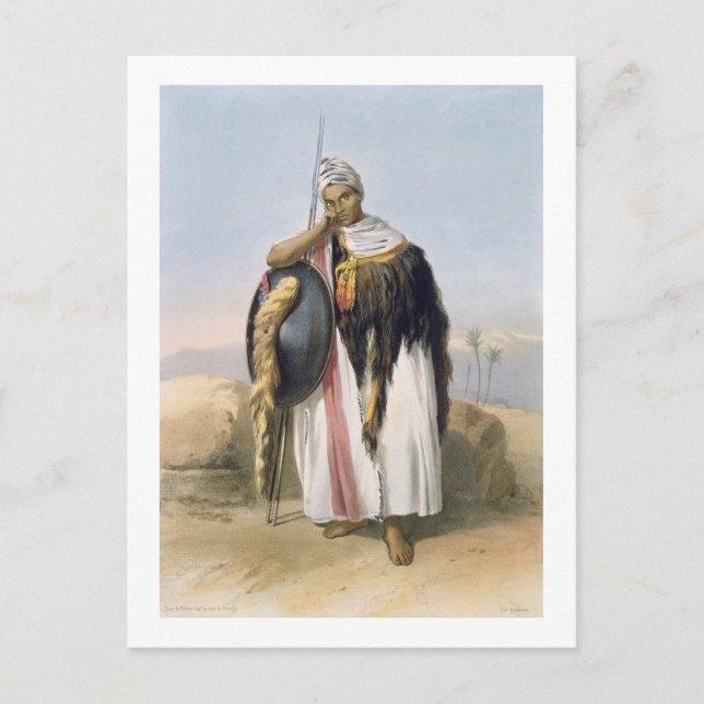 Postal Guerrero de Amhara, Etiopía, ilustracion de ' (Anverso)
