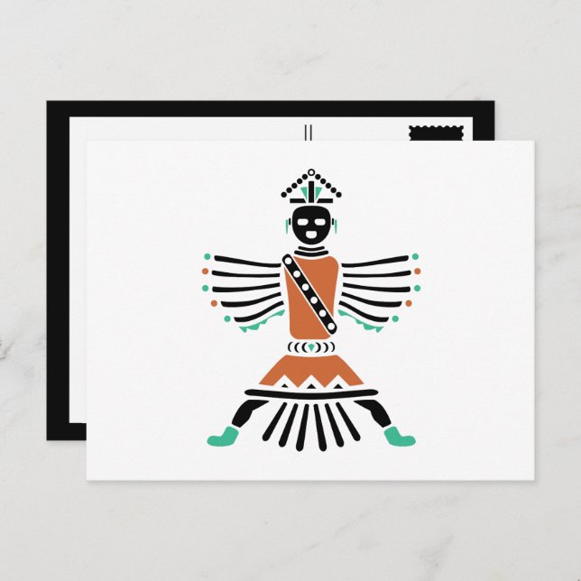 Postal guerrero de apuñalamiento (Anverso / Reverso)