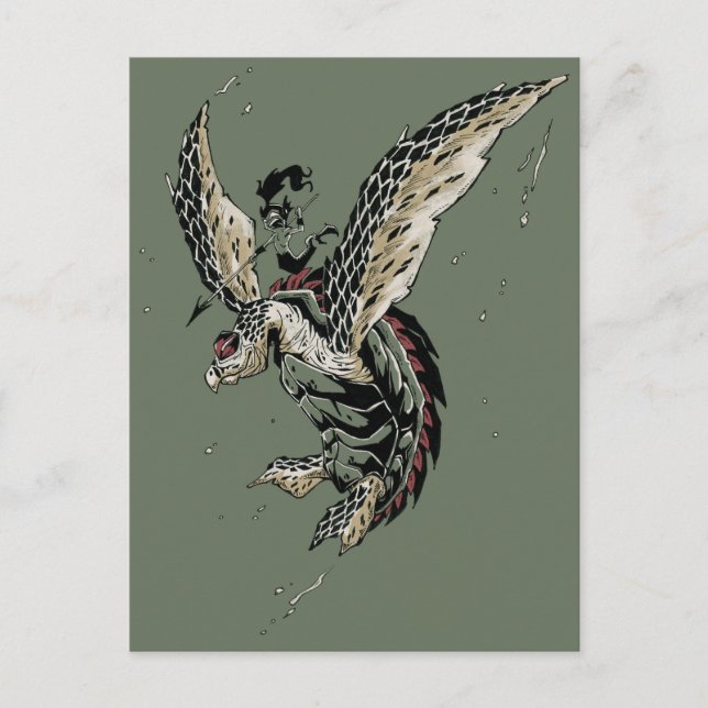 Postal guerrero de hawksbill (Anverso)