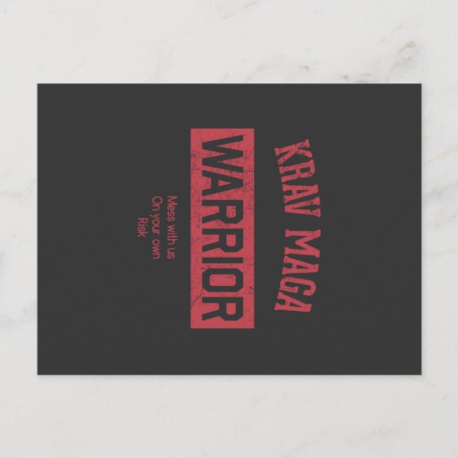 Postal Guerrero de Krav Maga (Anverso)