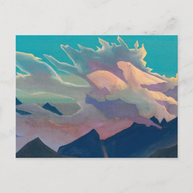 Postal Guerrero de la Luz, 1933 por Nicholas Roerich (Anverso)