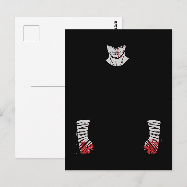Postal Guerrero de las Sombras Teñido de Rojo (Anverso / Reverso)