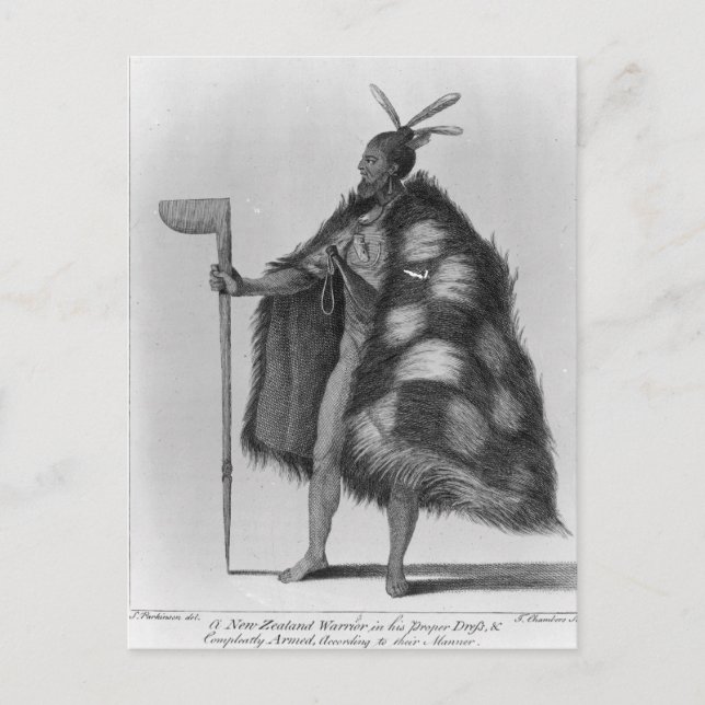 Postal Guerrero de Nueva Zelanda (Anverso)