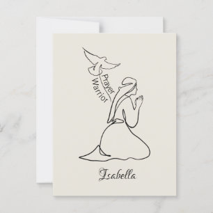 Postal Guerrero de Oración Diseño y Personalizar Nombre