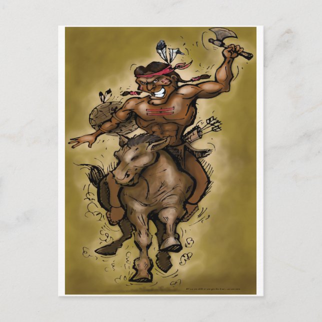 Postal Guerrero indio (Anverso)