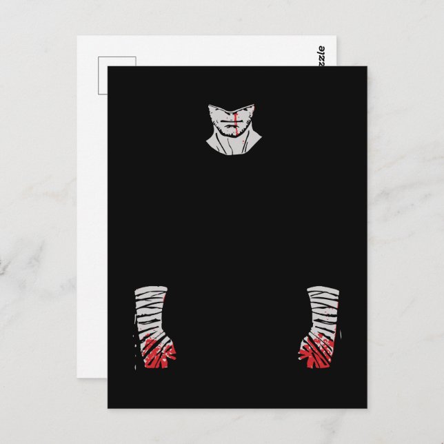 Postal Guerrero Manchado de Rojo de las Sombras (Anverso / Reverso)