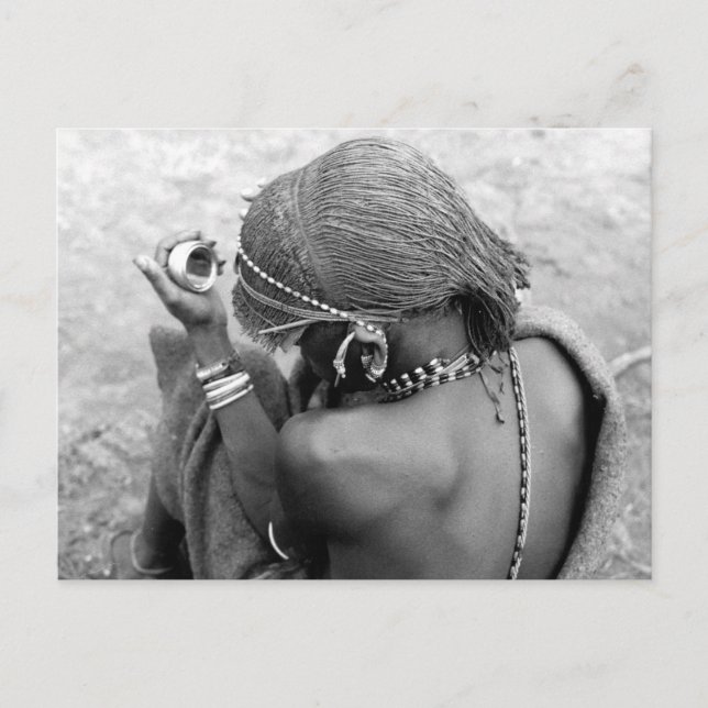 Postal Guerrero masái keniano Moran (Anverso)