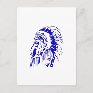 Postal Guerrero nativo americano #4
