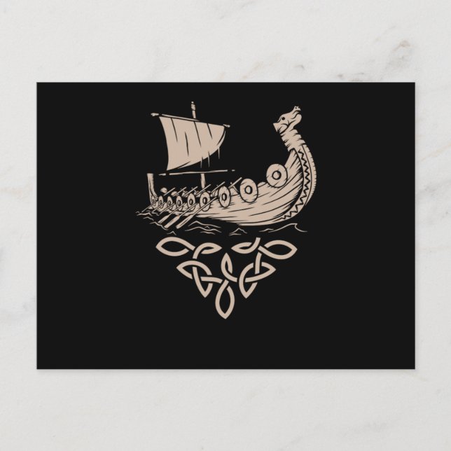 Postal Guerrero Norse Mythology Viking Ship Valhalla Gift (Anverso)