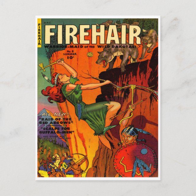 Postal Guerrero pelirrojo, empleada doméstica que lucha c (Anverso)