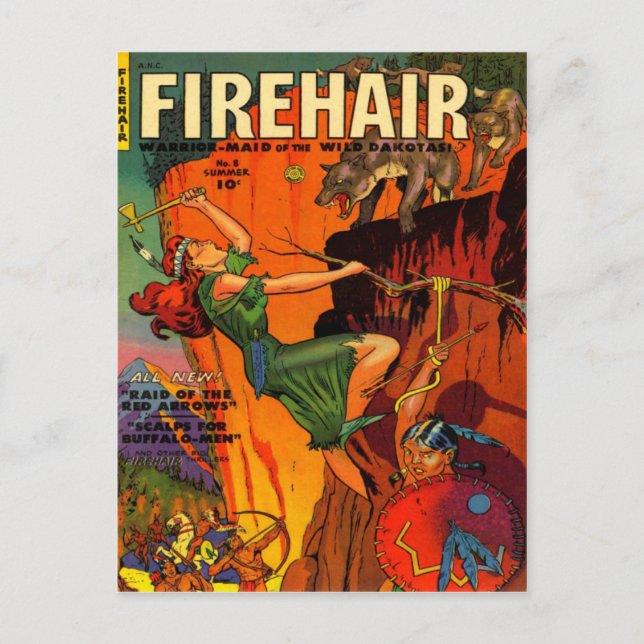 Postal Guerrero pelirrojo, empleada doméstica que lucha c (Anverso)